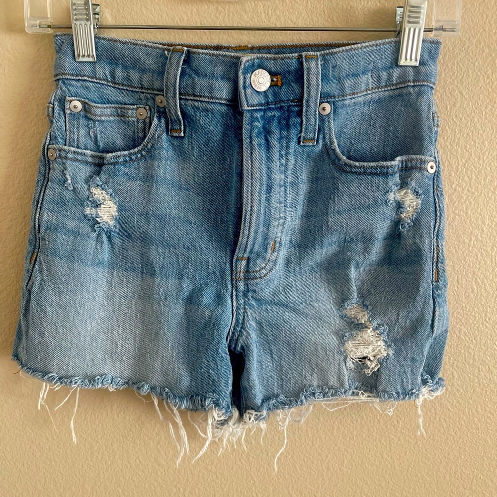 Madewell The Perfect Jean Short Cut Off Distressed Denim Jean Shorts size‎ 23